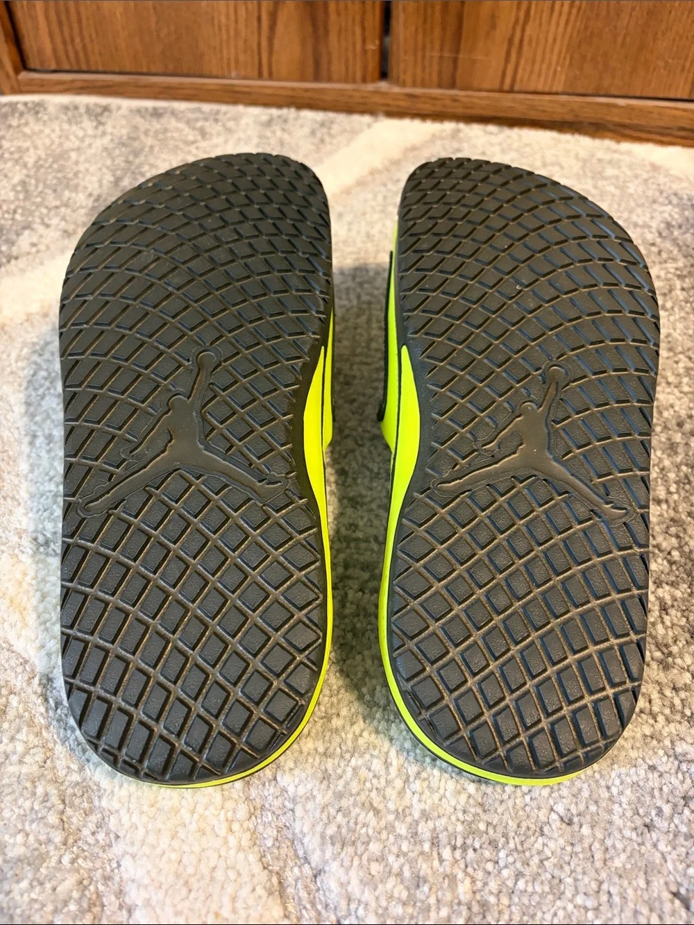 Jordan Men’s Neon Yellow & Black Slide Sandals